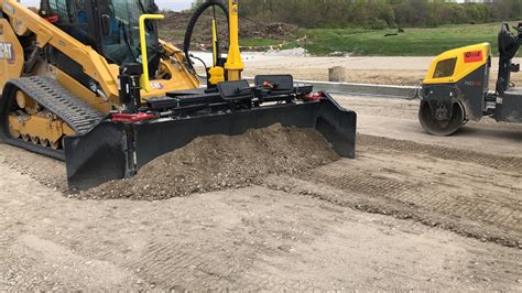 cat skid steer laser grader for sale|skid steer laser grading box.